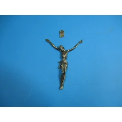 Korpus Pana Jezusa na krzyż metalowy + napis 8,5 cm